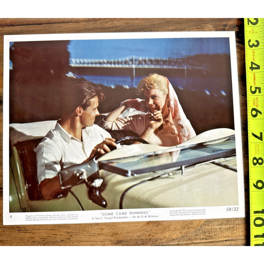 Some Came Running 1958 Movie Photo 8x10 Sinatra Martin MGM Promo Convertible Car